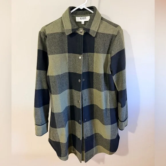 BB Dakota Olive and Black Buffalo plaid Shacket - Picture 4 of 7
